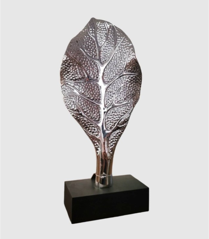 Large resin leaf figurine