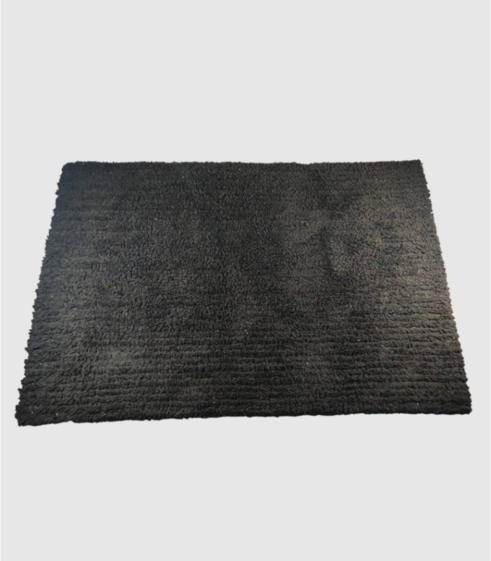 Twist brown wool rug