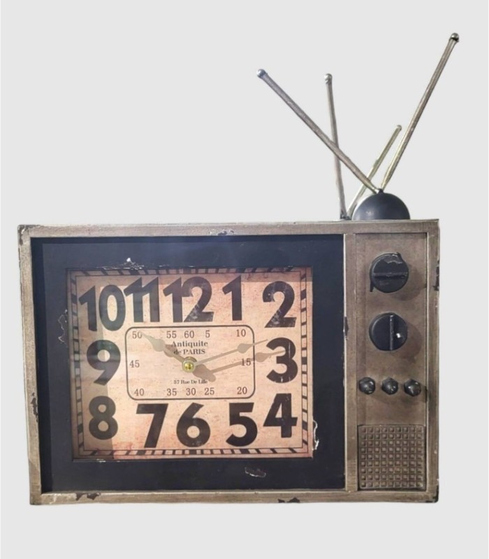 Metalen tv-klok decoratie