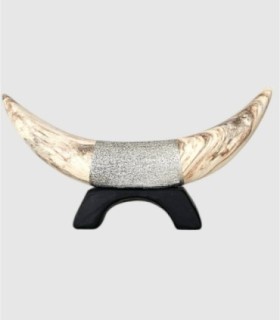 Ceramic Bull Horn, Rustic Decoration
