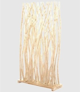 Houten scherm met witte takken