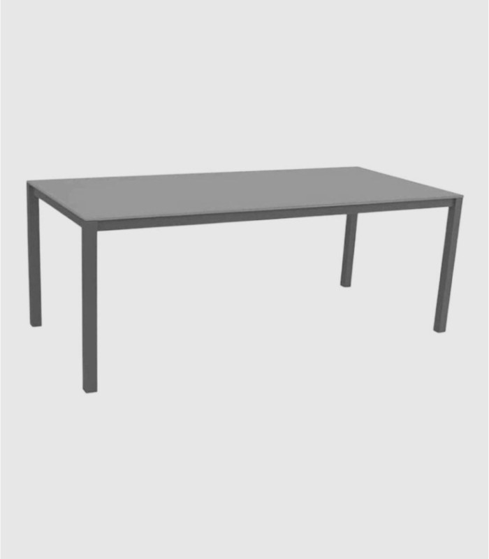 Muga rechthoekige glazen tafel