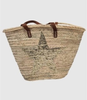 Bolso estrella dorada con asas