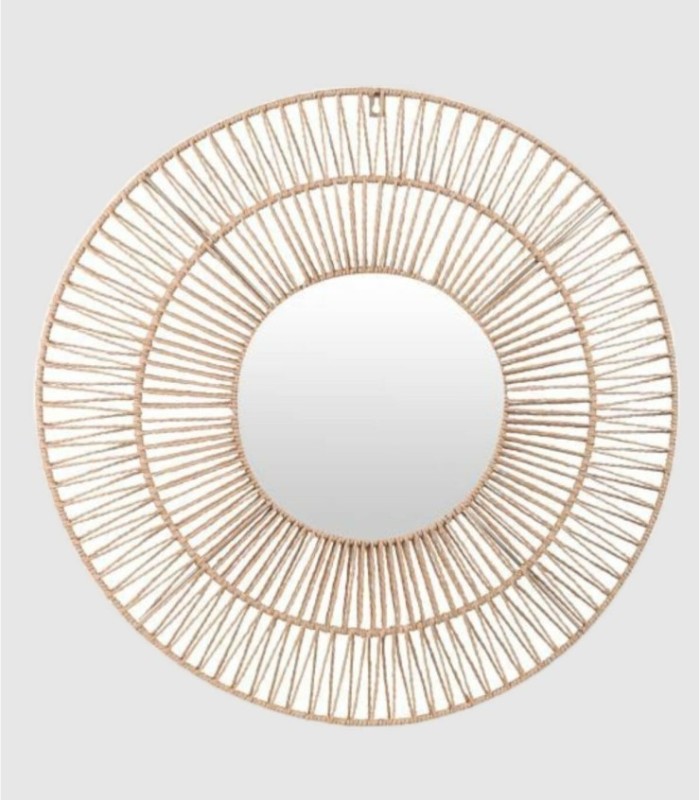 Natural Round Mirror