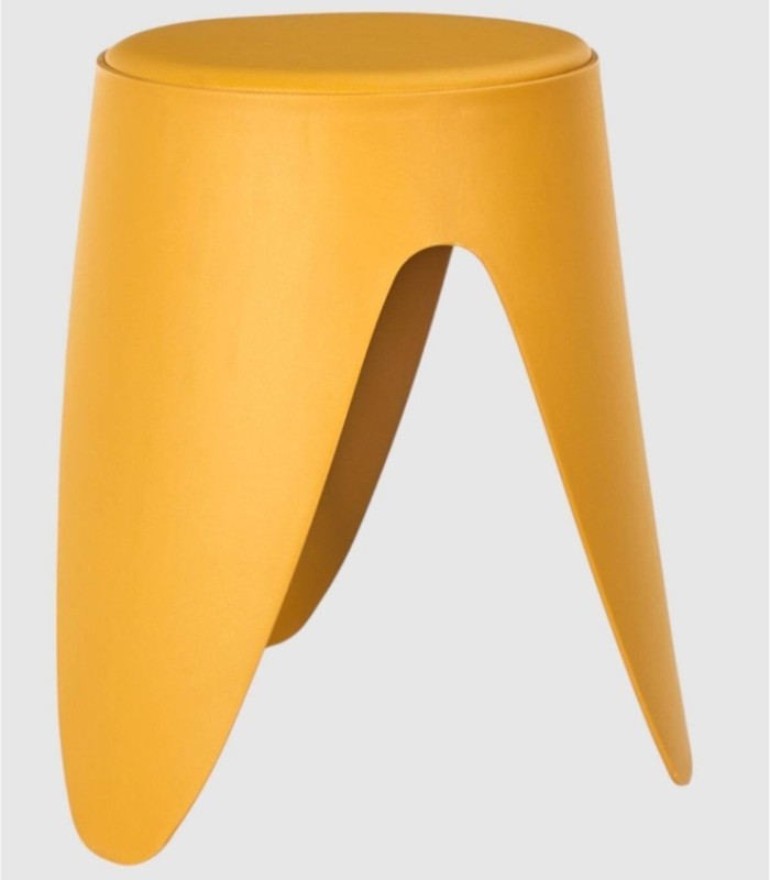 Set of 2 Eve stools, mustard yellow