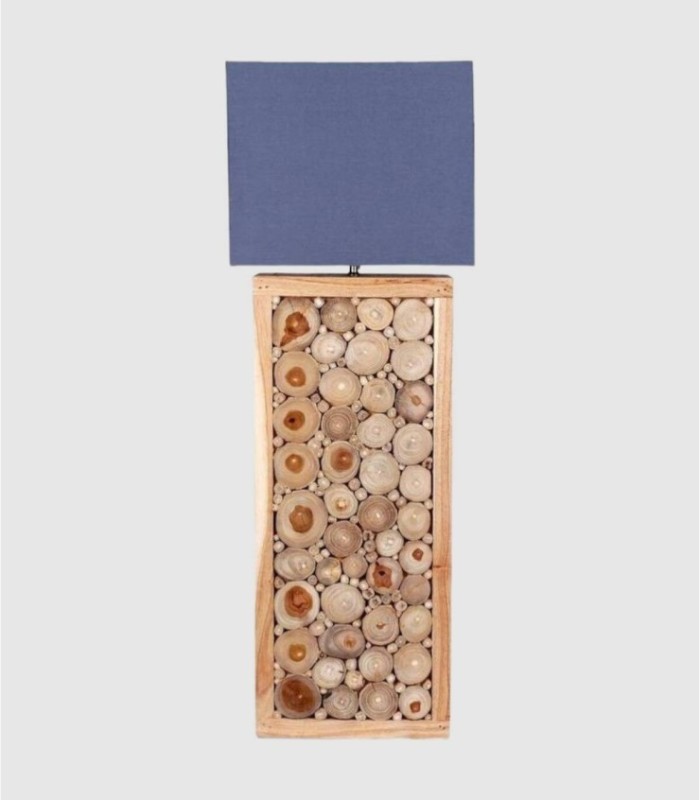 Rectangular wooden lamp