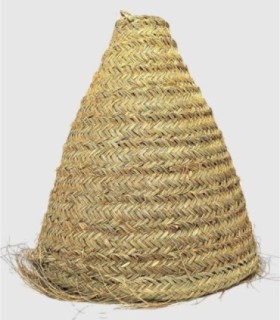 Conical thick esparto grass lamp