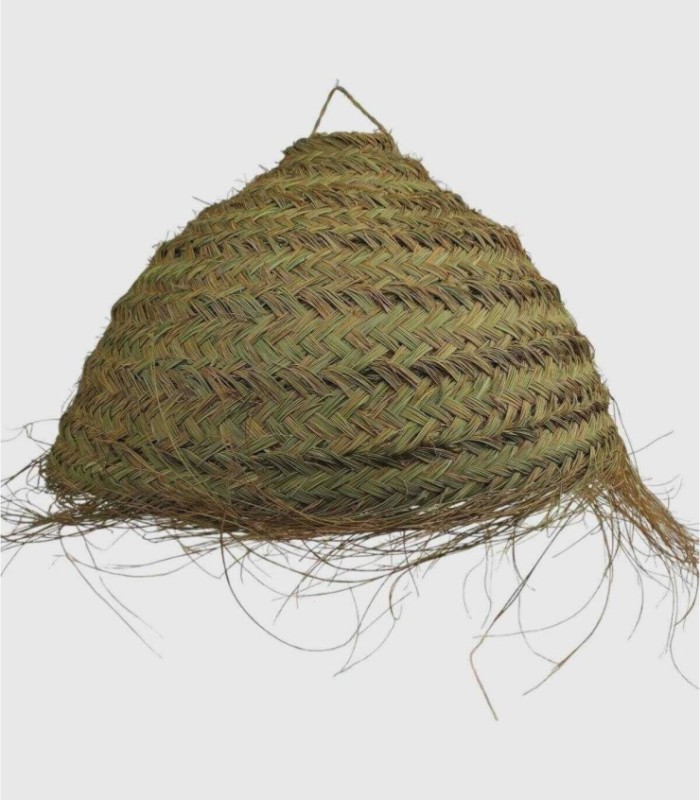 small round thick esparto grass lamp