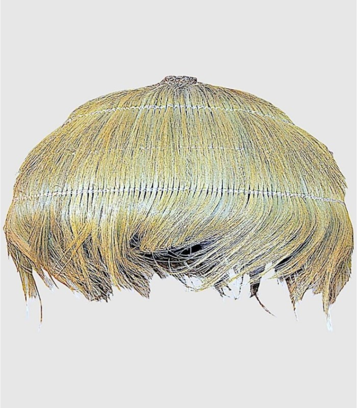 Lamp met grote natuurlijke kokosfranjes