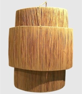 Lámpara rafia redonda