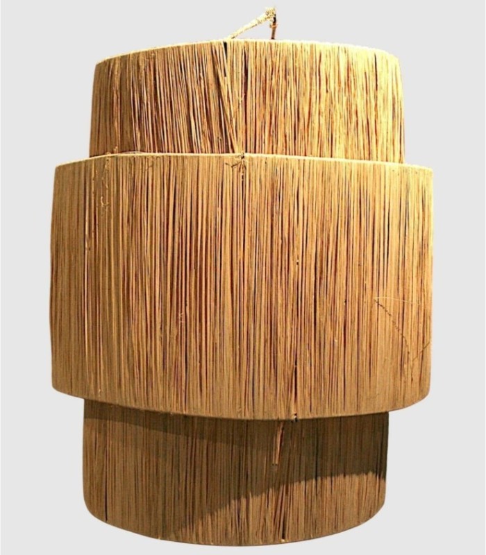 Lámpara rafia redonda