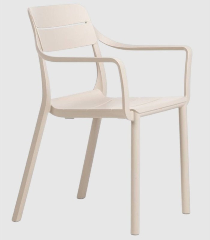 Silla reposabrazos apilable Cassia Corda