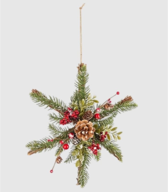 Colgante navidad estrella de ramas