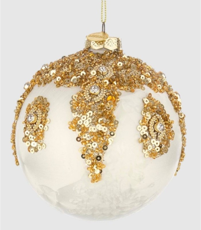 Bola navidad Melissa blanca