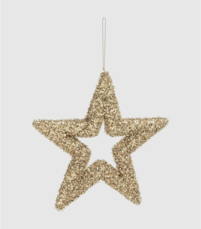 Colgante estrella champagne pequeña