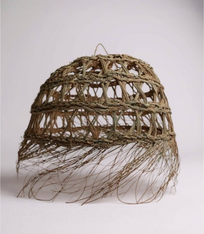 Round esparto openwork lamp 50 cm