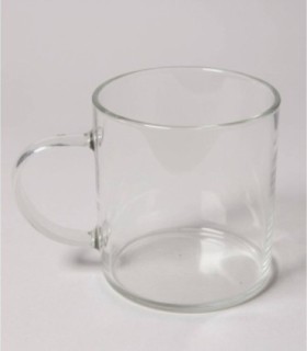 Set van 3 borosilicaatglazen bekers