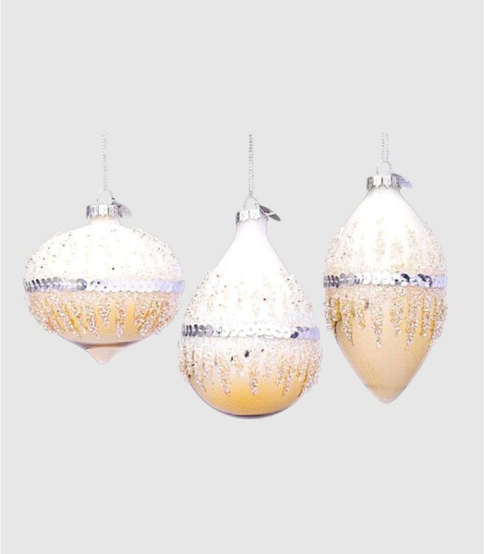 Pack 6 colgantes show bianco champagne