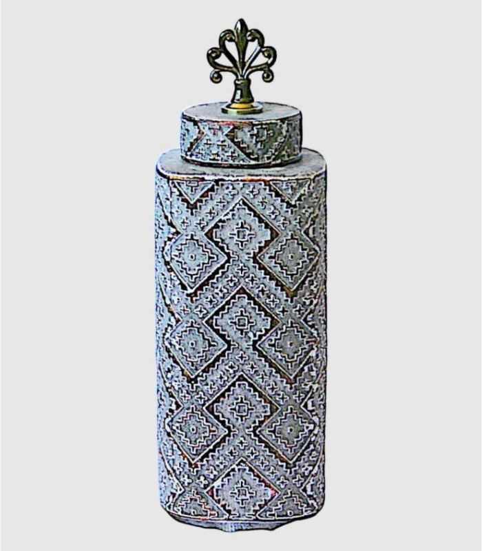 Large aged grey jar