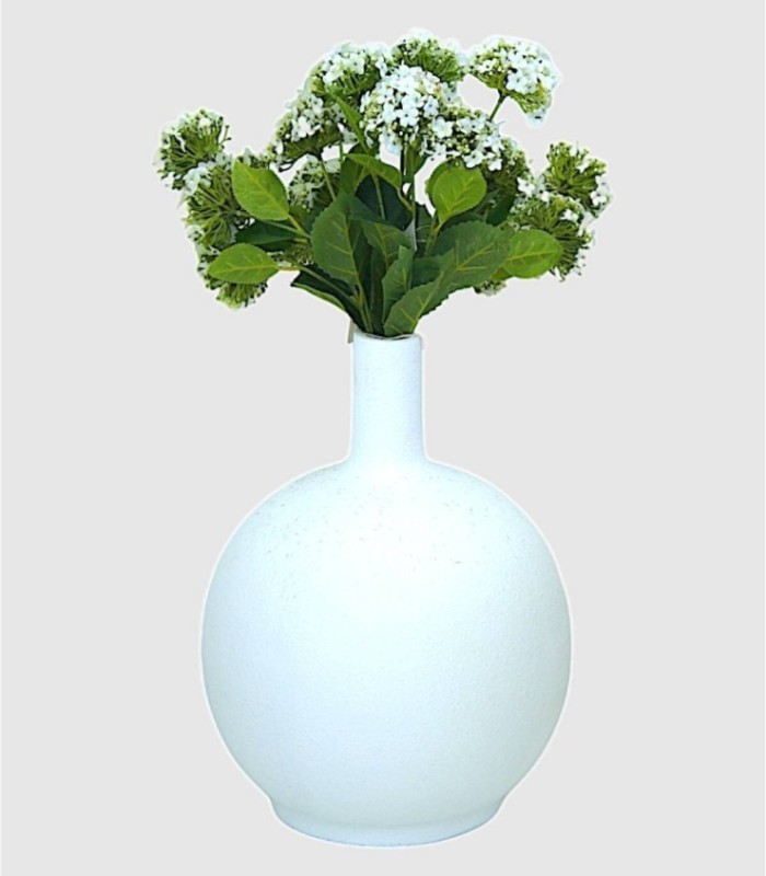 Kleine witte terracotta vaas