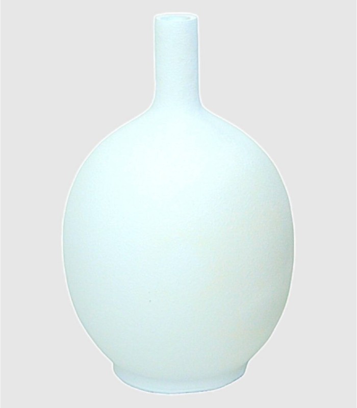 Middelgrote witte terracotta vaas