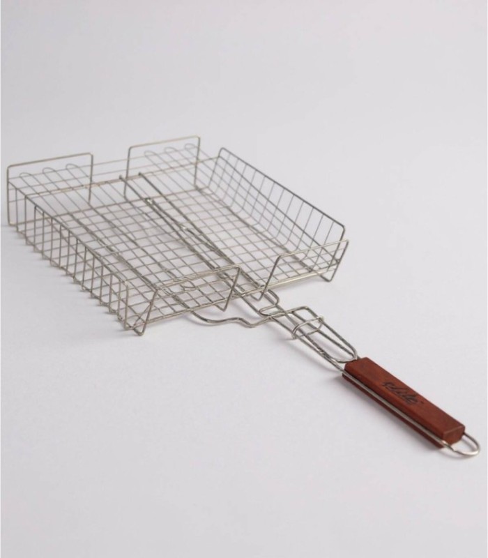 High barbecue grill with handle