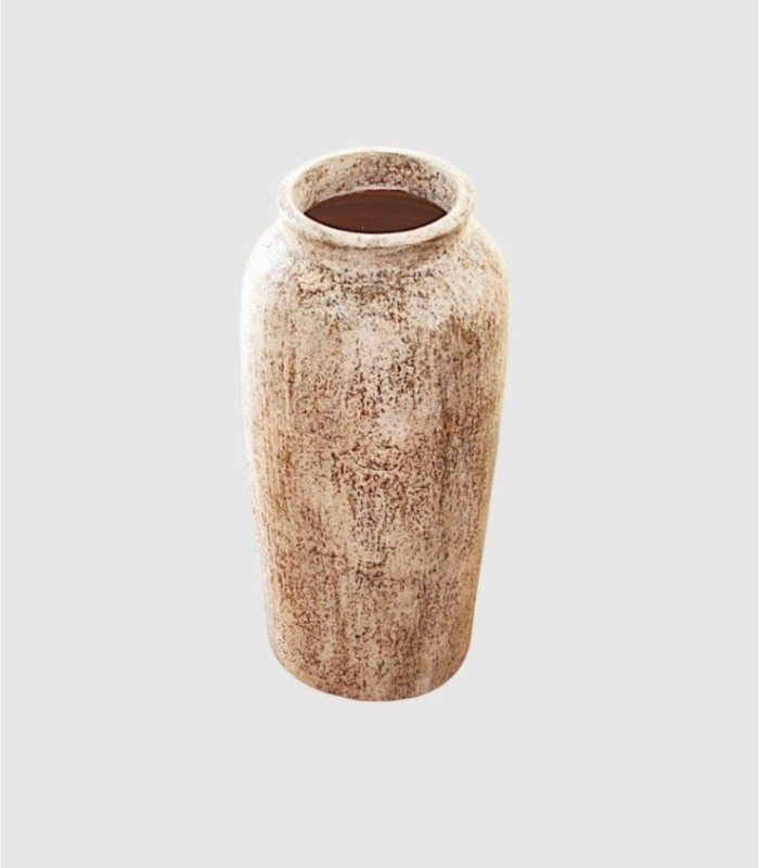 Small Aged Grey Terracotta Link Vase