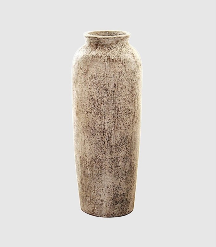 Medium Aged Gray Terracotta Link Vase
