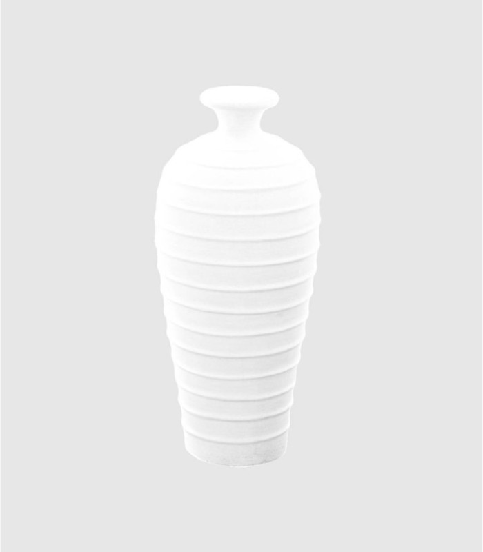 Kleine witte terracotta Pilin vaas