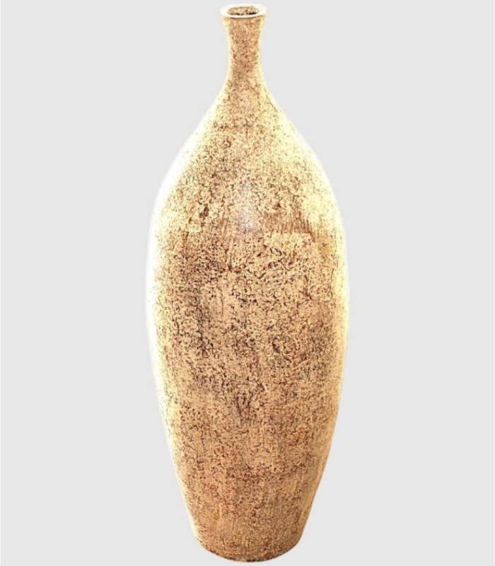 Rustieke terracotta beige vaas