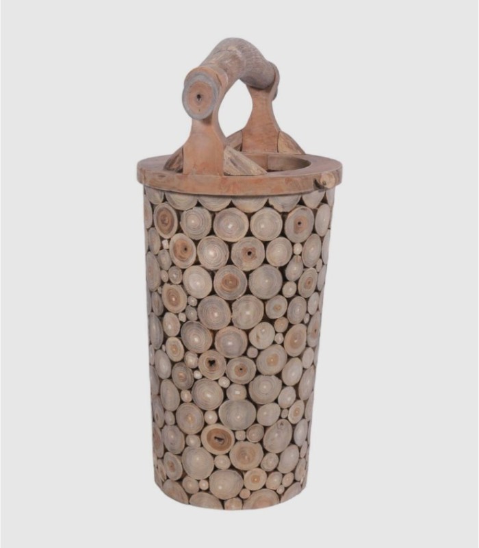 Decorative wooden umbrella stand
