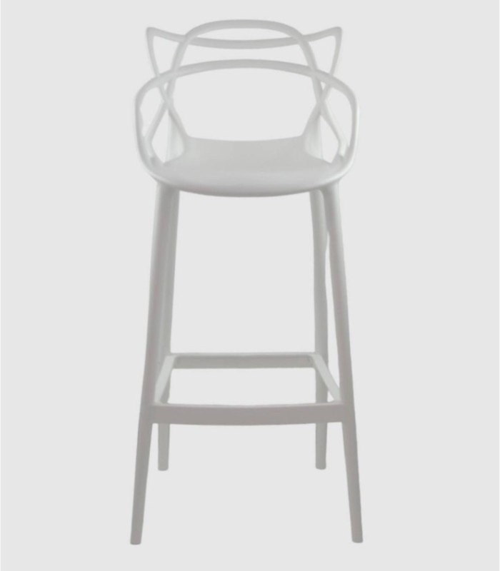 Istanbul White Plastic Stool