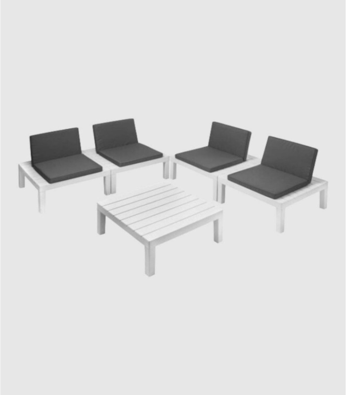 Antraciet witte Api set