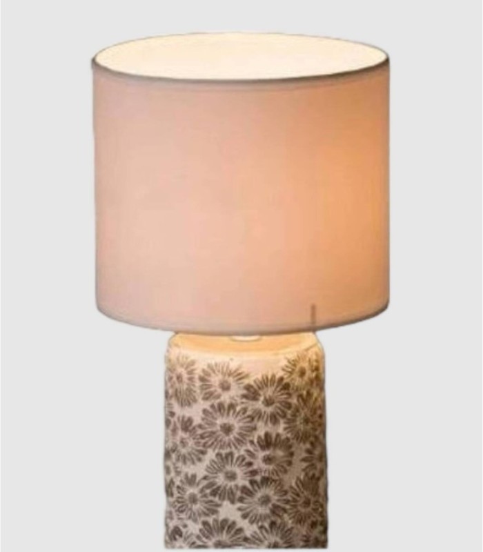 Lampara de mesa decoración flores