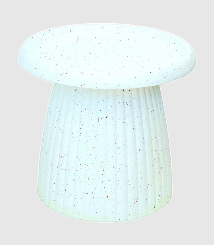 Keramieken kleine witte ronde tafel