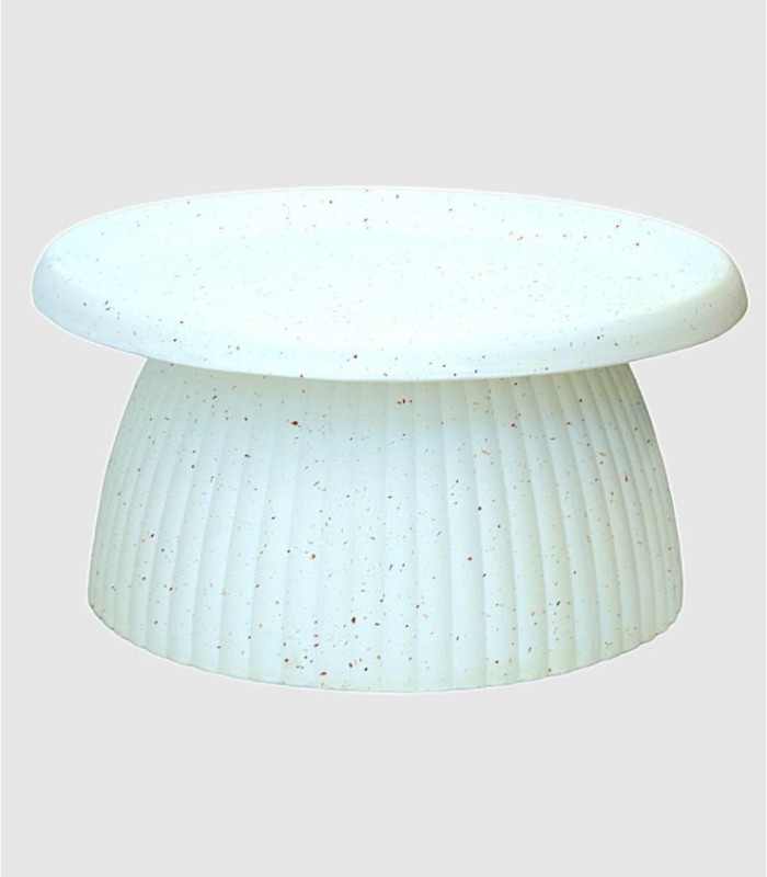 Large round white ceramic table