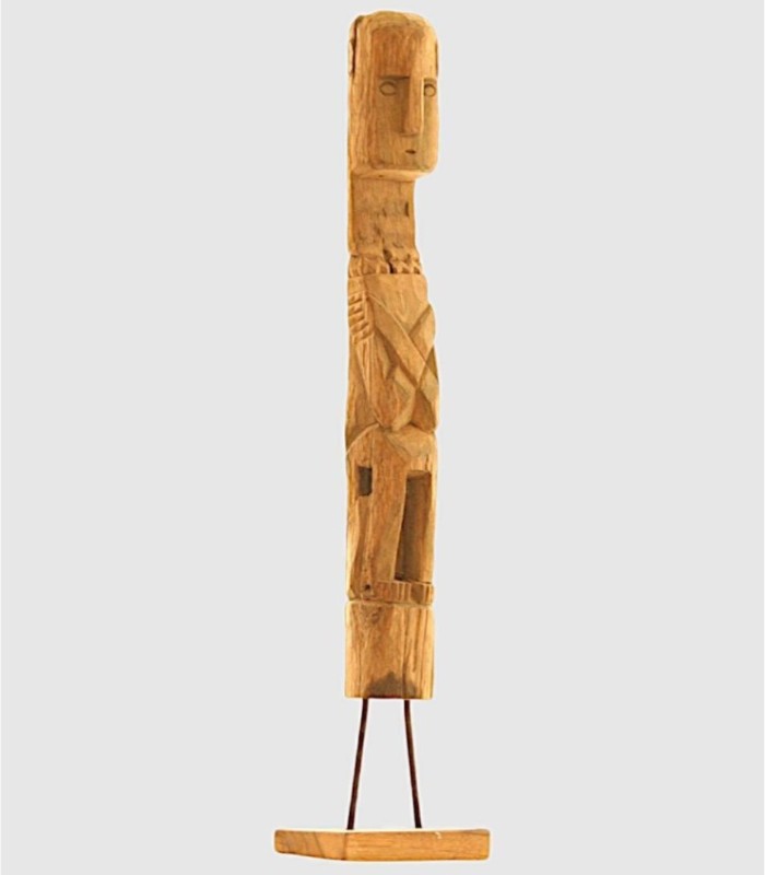 Handcrafted Decorative Wooden Batak Statue