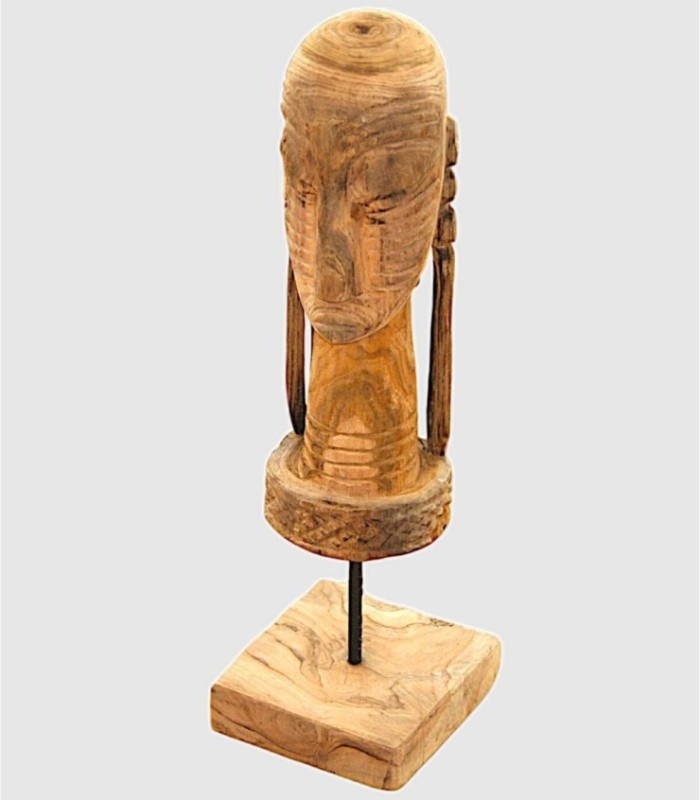 Handgemaakt decoratief houten Timor-beeld
