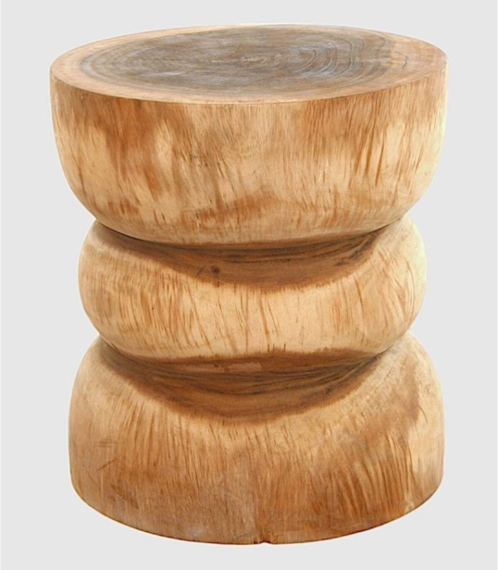 Massieve kruk van gedraaid hout