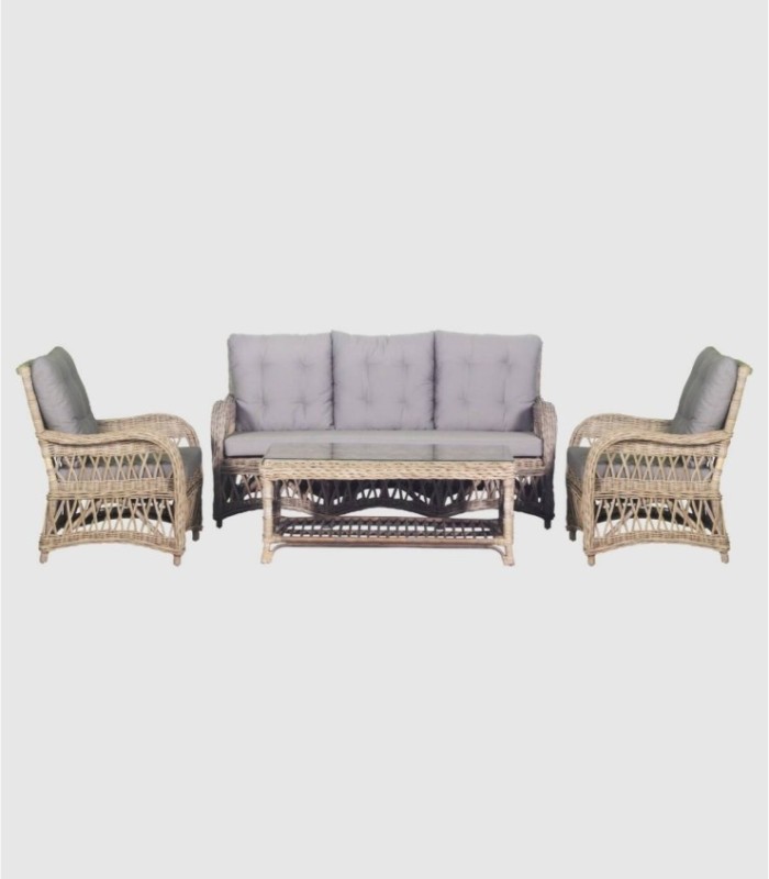 Set ratán natural Arkas