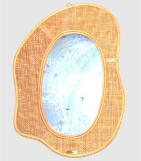 Espejo irregular ratán natural