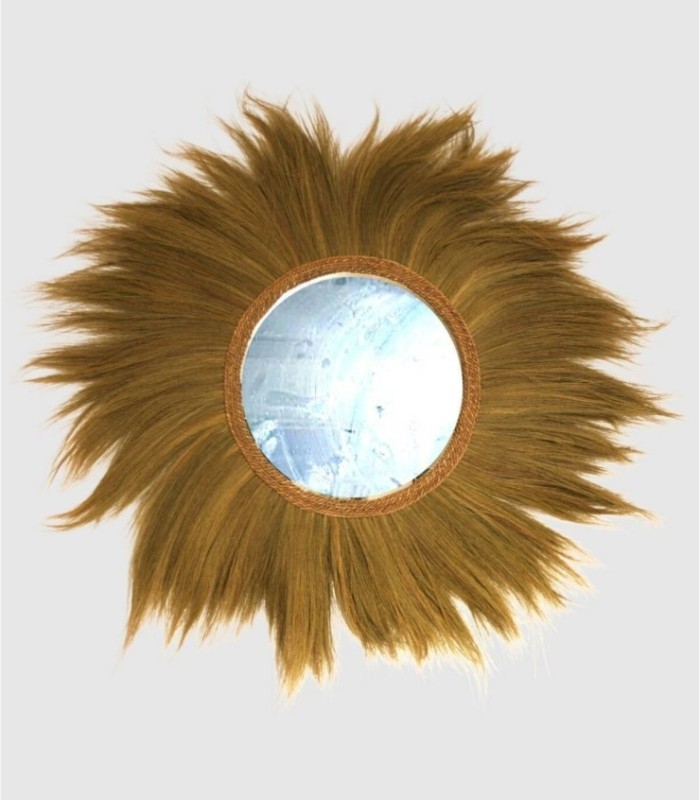 Espejo hojas natural Roman