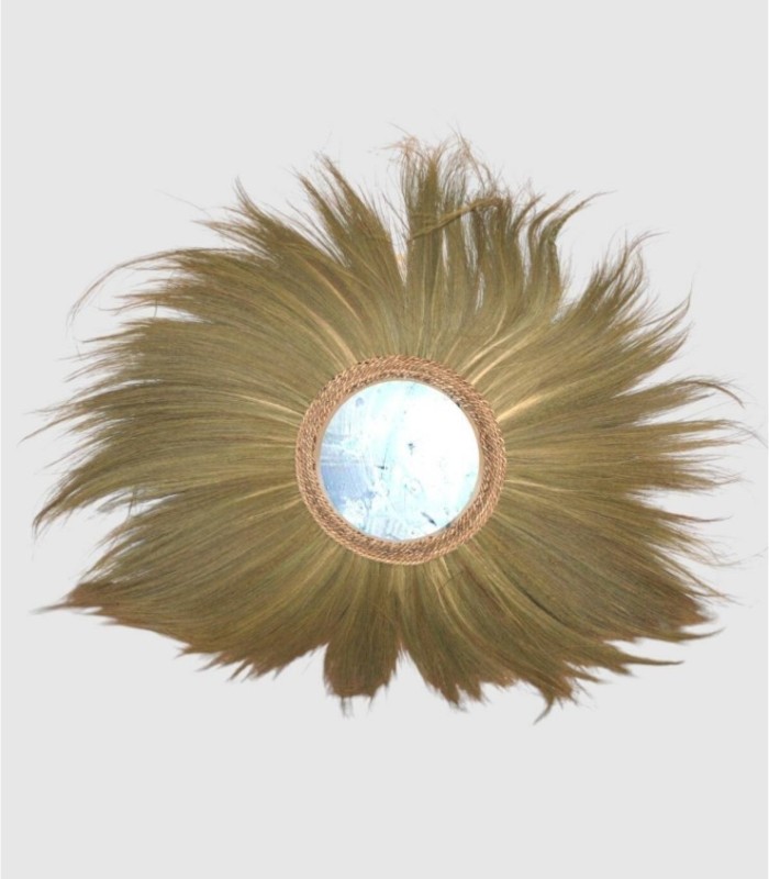 Espejo hojas natural Roman pequeño