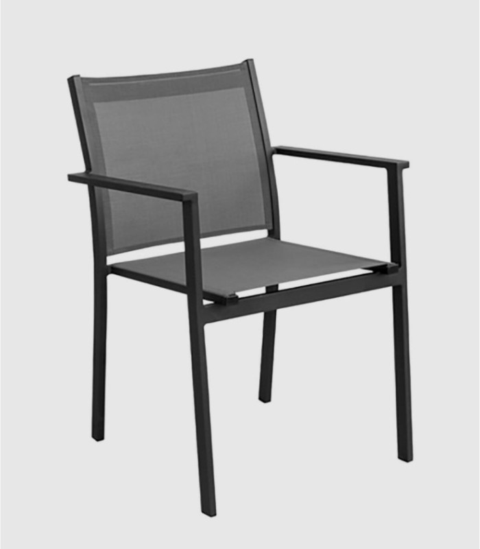 Zwarte Panama aluminium fauteuil