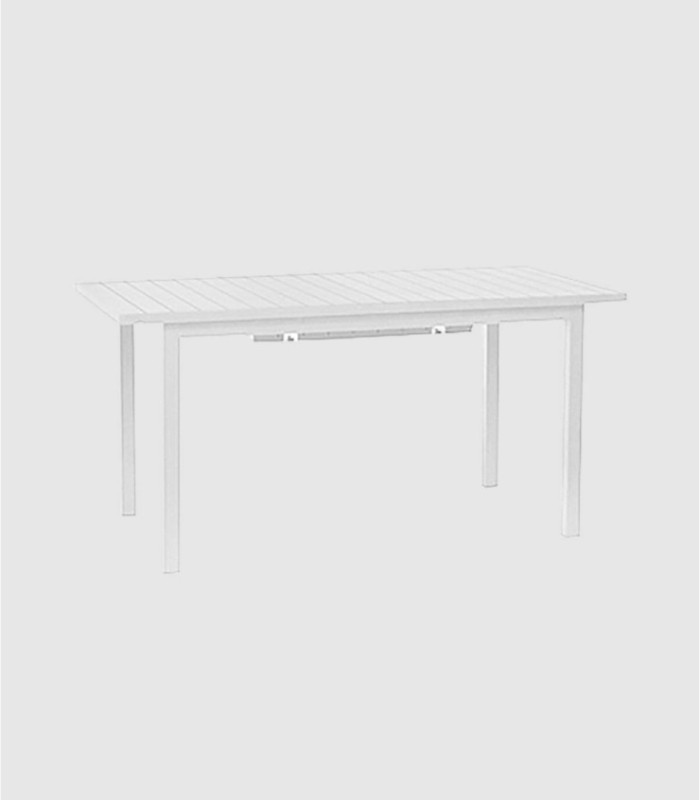 Uitschuifbare witte tafel Auto