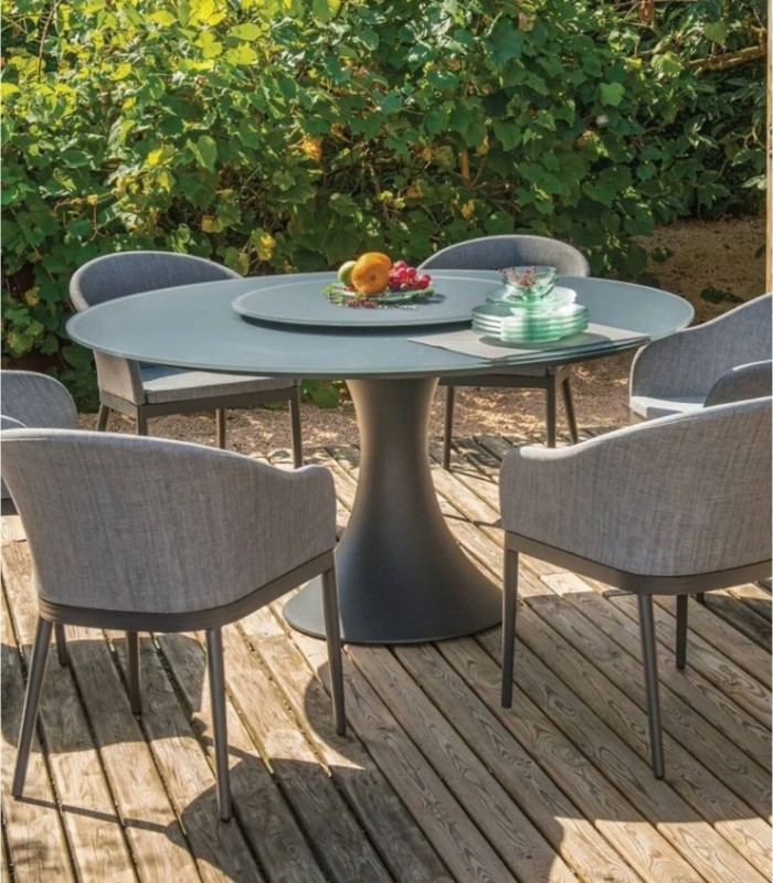 Fano black dining table plate