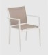 Sillón aluminio Panama blanco beige