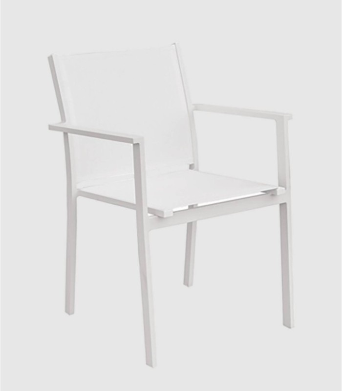 Witte Panama aluminium fauteuil