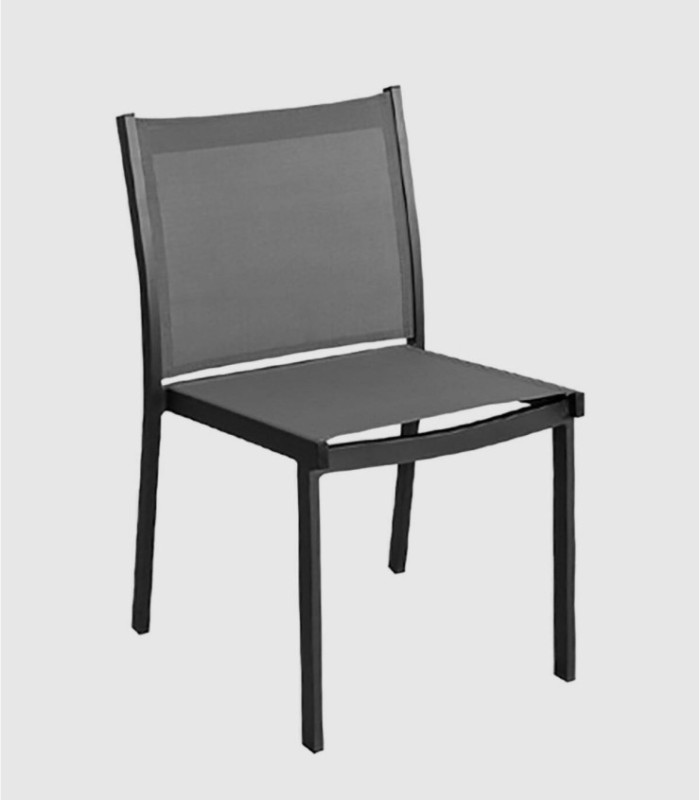 Panama zwarte aluminium stoel