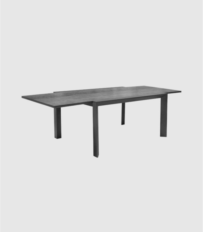 Black rectangular dining table Slide